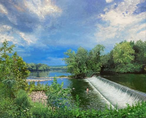 Before Hurricane Ida. 2022. oil on panel. 16 x 20.