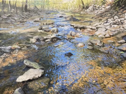 Locatong Shimmer. 2024. oil on linen. 9 x 12.