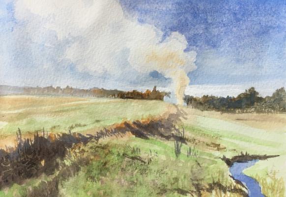 Near Maximuck's. 2017. watercolor on paper. 4